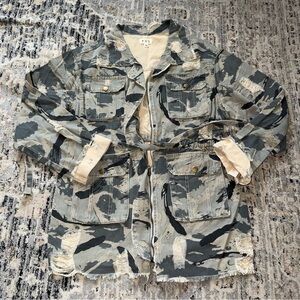 POL camo belted jacket medium